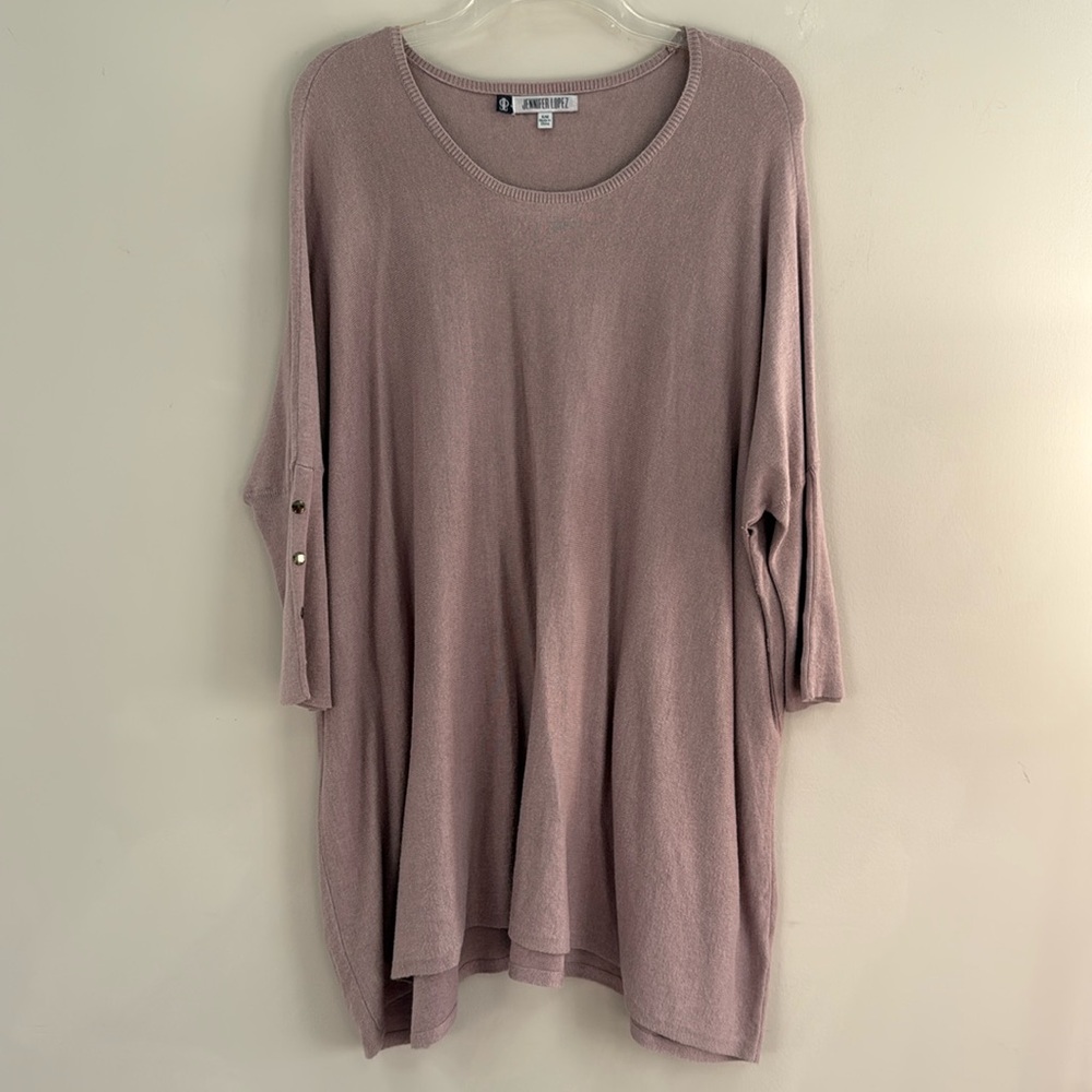 Jennifer Lopez Women's Mauve/Taupe Sweater Tunic - Size S/M- Gently Worn